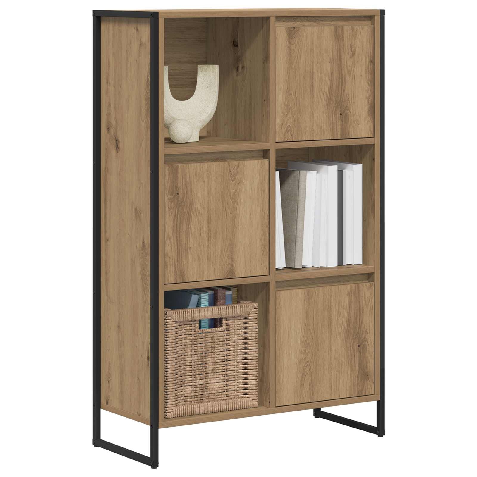 VidaXL Boekenkast Ambachtelijk eiken 68 x 30 x 108.5 cm Bewerkt hout