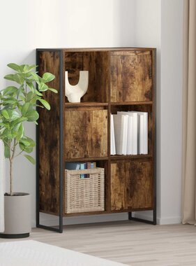 VidaXL Boekenkast Rook Eik 68 x 30 x 108.5 cm Bewerkt hout