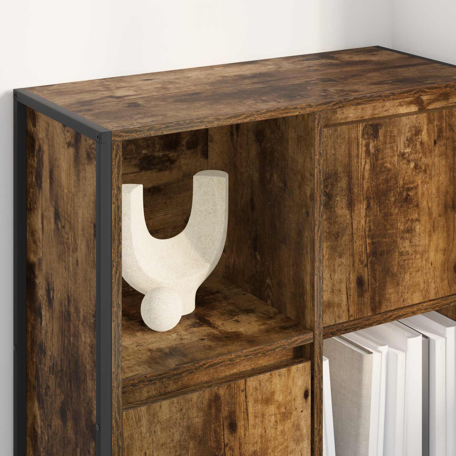 VidaXL Boekenkast Rook Eik 68 x 30 x 108.5 cm Bewerkt hout