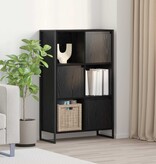 VidaXL Boekenkast Zwart Eiken 68 x 30 x 108.5 cm Bewerkt hout