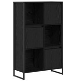 VidaXL Boekenkast Zwart Eiken 68 x 30 x 108.5 cm Bewerkt hout