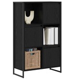 VidaXL Boekenkast Zwart Eiken 68 x 30 x 108.5 cm Bewerkt hout