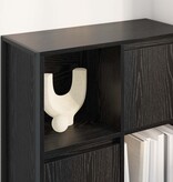 VidaXL Boekenkast Zwart Eiken 68 x 30 x 108.5 cm Bewerkt hout