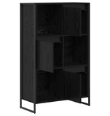 VidaXL Boekenkast Zwart Eiken 68 x 30 x 108.5 cm Bewerkt hout