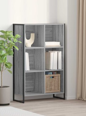 VidaXL Boekenkast Grijs Sonoma 99,5 x 30 x 108,5 cm Bewerkt hout