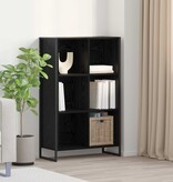 VidaXL Boekenkast Zwart Eiken 99,5 x 30 x 108,5 cm Bewerkt hout