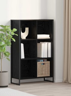 VidaXL Boekenkast Zwart Eiken 99,5 x 30 x 108,5 cm Bewerkt hout