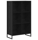 VidaXL Boekenkast Zwart Eiken 99,5 x 30 x 108,5 cm Bewerkt hout