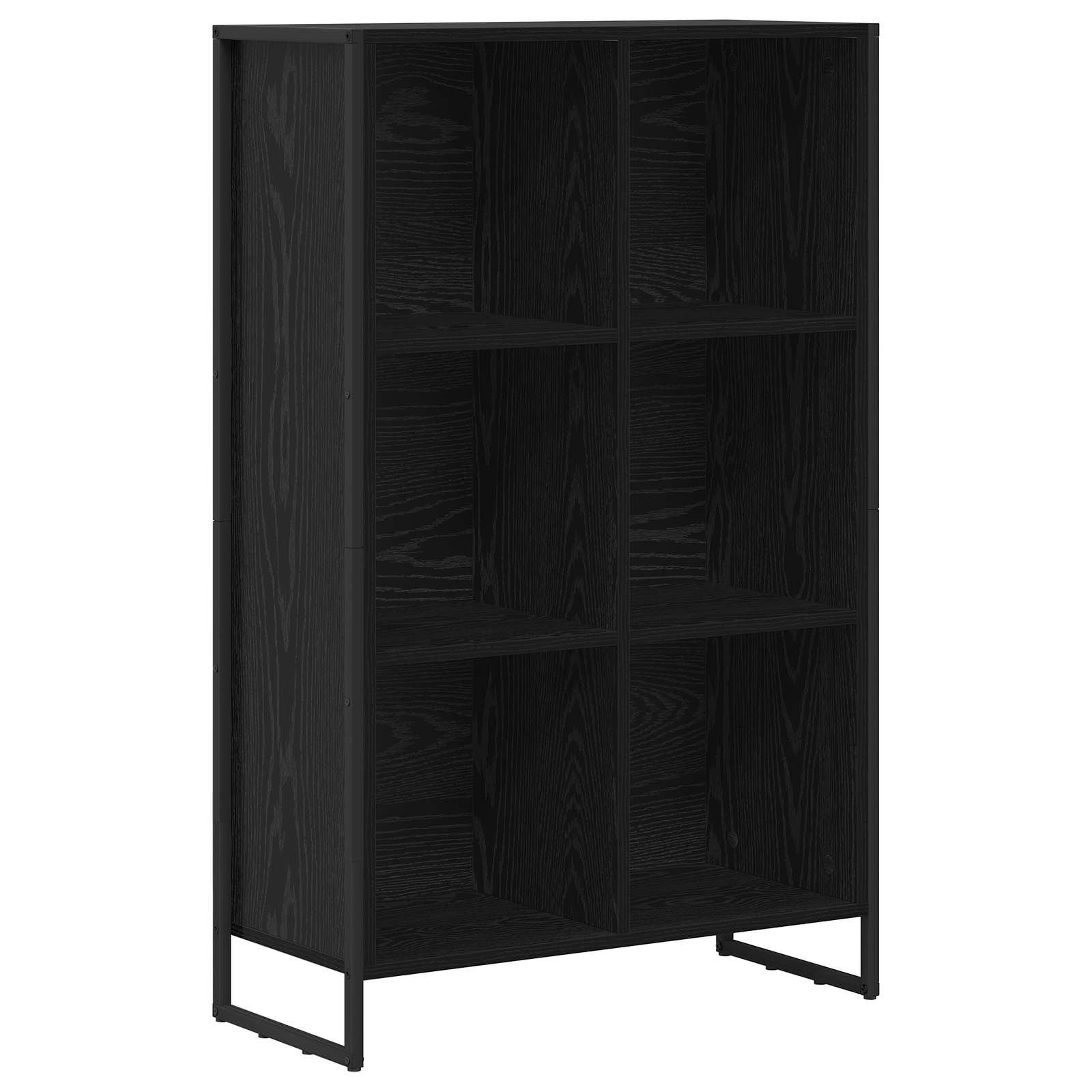 VidaXL Boekenkast Zwart Eiken 99,5 x 30 x 108,5 cm Bewerkt hout