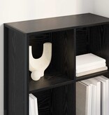 VidaXL Boekenkast Zwart Eiken 99,5 x 30 x 108,5 cm Bewerkt hout