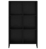 VidaXL Boekenkast Zwart Eiken 99,5 x 30 x 108,5 cm Bewerkt hout