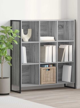 VidaXL Boekenkast Grijs Sonoma 99,5 x 30 x 108,5 cm Bewerkt hout