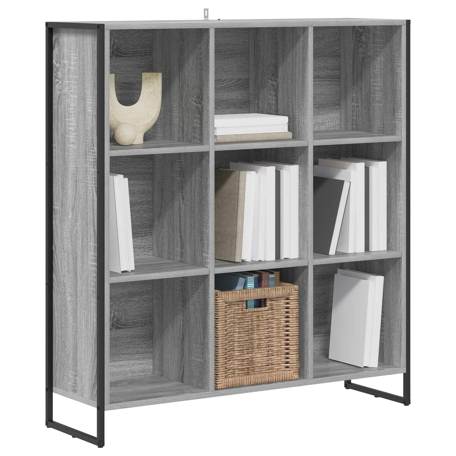 VidaXL Boekenkast Grijs Sonoma 99,5 x 30 x 108,5 cm Bewerkt hout