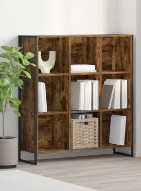 VidaXL Boekenkast Rook Eik 99,5 x 30 x 108,5 cm Bewerkt hout