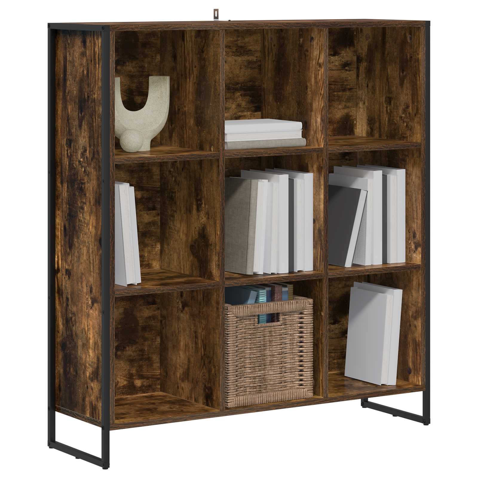 VidaXL Boekenkast Rook Eik 99,5 x 30 x 108,5 cm Bewerkt hout