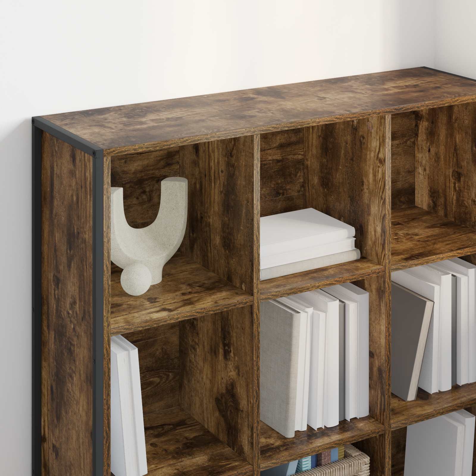VidaXL Boekenkast Rook Eik 99,5 x 30 x 108,5 cm Bewerkt hout