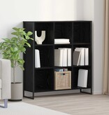 VidaXL Boekenkast Zwart Eiken 99,5 x 30 x 108,5 cm Bewerkt hout