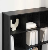 VidaXL Boekenkast Zwart Eiken 99,5 x 30 x 108,5 cm Bewerkt hout