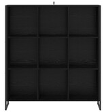 VidaXL Boekenkast Zwart Eiken 99,5 x 30 x 108,5 cm Bewerkt hout