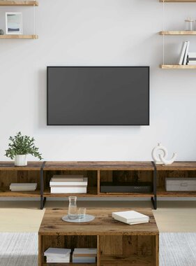 VidaXL TV-kast Oud Hout 170,5 x 36 x 30,5 cm Bewerkt hout