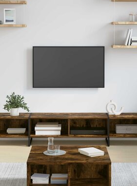 VidaXL TV-kast Rook Eik 170,5 x 36 x 30,5 cm Bewerkt hout