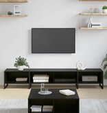 VidaXL TV-kast Zwart Eiken 170,5 x 36 x 30,5 cm Bewerkt hout