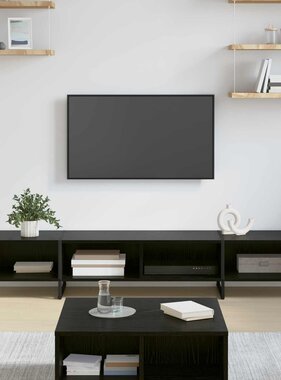 VidaXL TV-kast Zwart Eiken 170,5 x 36 x 30,5 cm Bewerkt hout