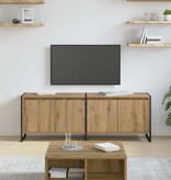 VidaXL TV-kast Ambachtelijk eiken 140 x 36 x 49.5 cm Bewerkt hout