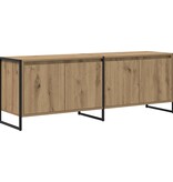VidaXL TV-kast Ambachtelijk eiken 140 x 36 x 49.5 cm Bewerkt hout