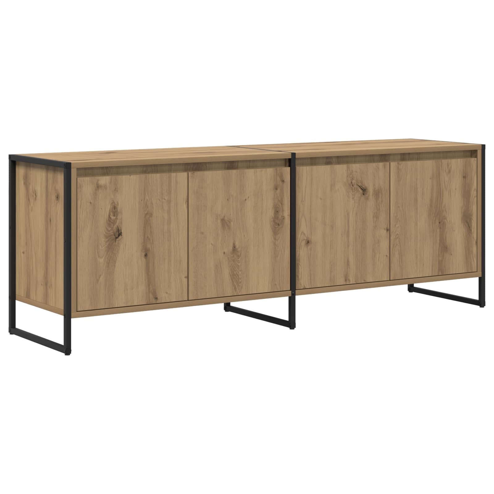 VidaXL TV-kast Ambachtelijk eiken 140 x 36 x 49.5 cm Bewerkt hout