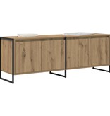 VidaXL TV-kast Ambachtelijk eiken 140 x 36 x 49.5 cm Bewerkt hout