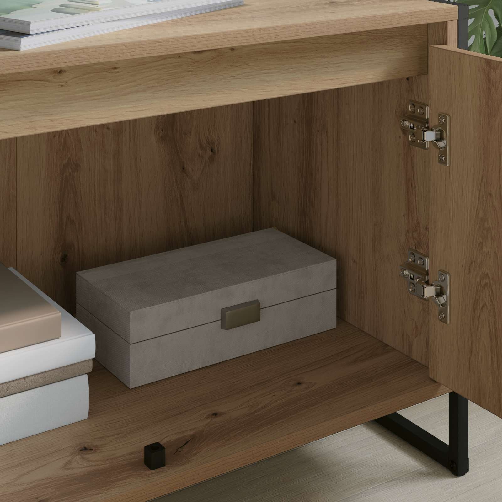 VidaXL TV-kast Ambachtelijk eiken 140 x 36 x 49.5 cm Bewerkt hout