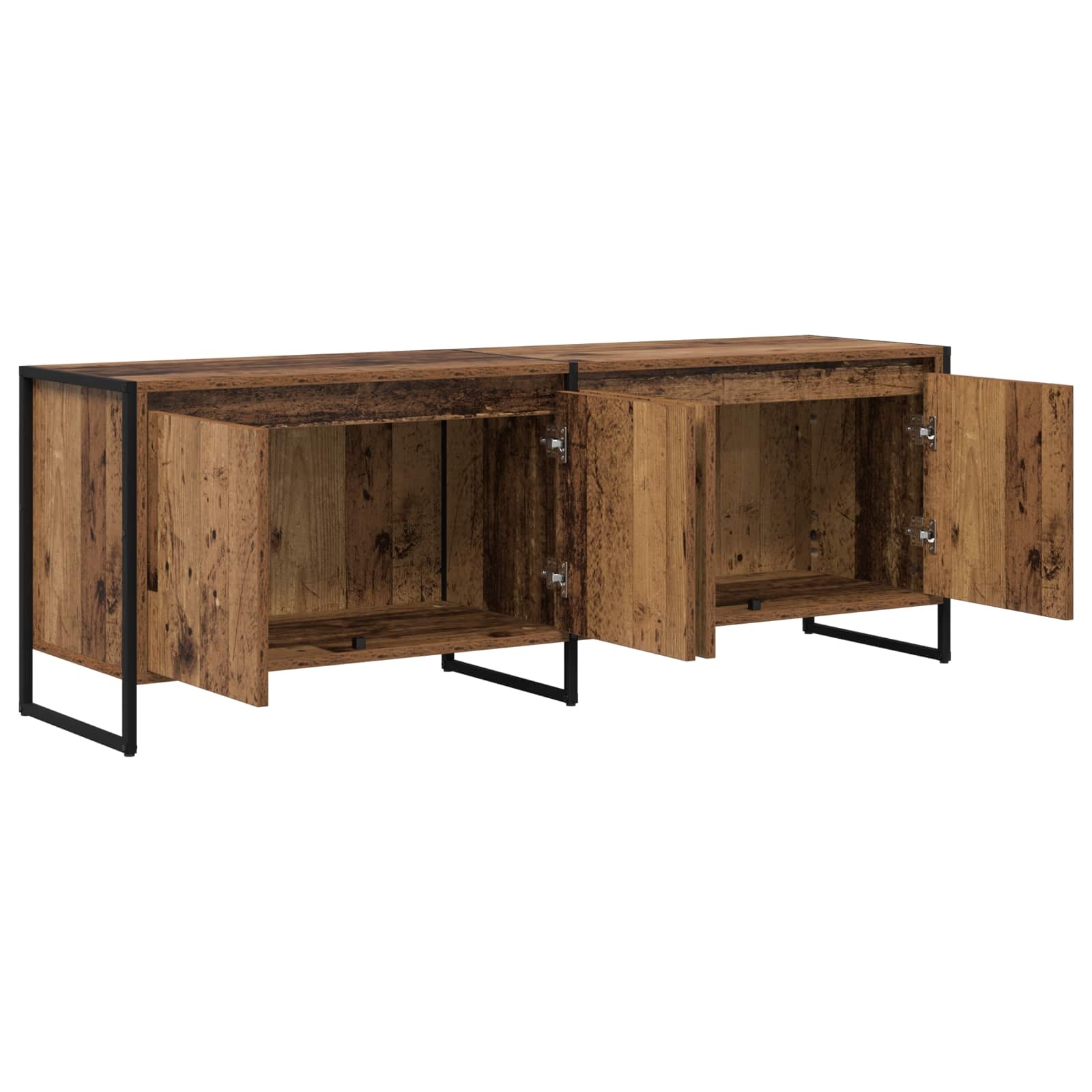 VidaXL TV-kast Oud Hout 140 x 36 x 49.5 cm Bewerkt hout