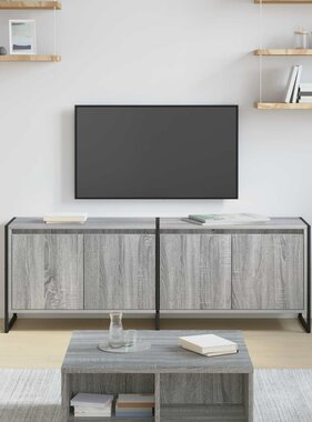 VidaXL TV-kast Grijs Sonoma 140 x 36 x 49.5 cm Bewerkt hout