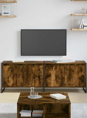 VidaXL TV-kast Rook Eik 140 x 36 x 49.5 cm Bewerkt hout