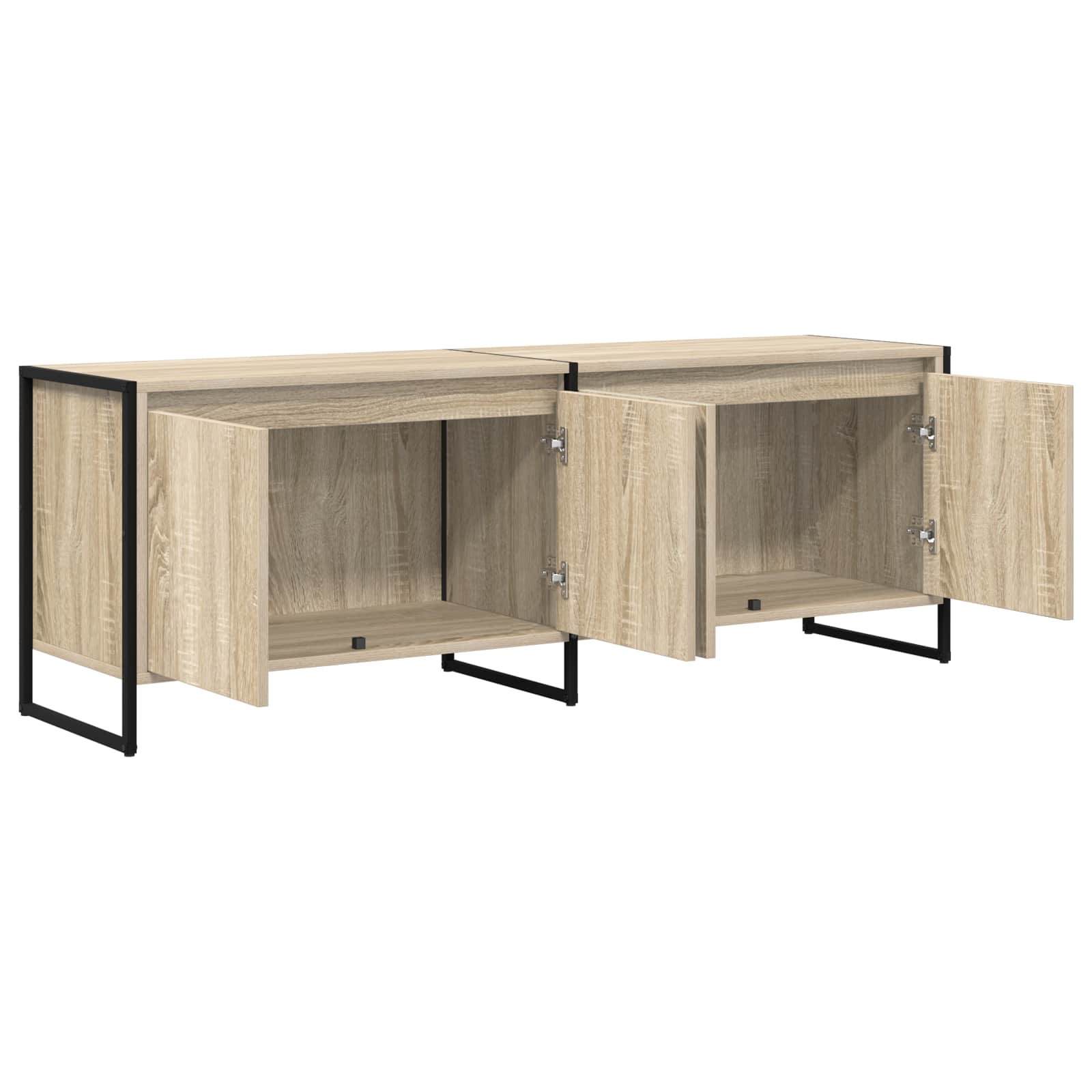 VidaXL TV-kast Sonoma 140 x 36 x 49.5 cm Bewerkt hout