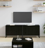 VidaXL TV-kast Zwart Eiken 140 x 36 x 49.5 cm Bewerkt hout