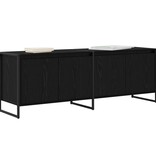 VidaXL TV-kast Zwart Eiken 140 x 36 x 49.5 cm Bewerkt hout