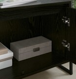 VidaXL TV-kast Zwart Eiken 140 x 36 x 49.5 cm Bewerkt hout