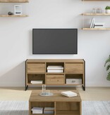 VidaXL TV-kast Ambachtelijk eiken 100 x 36 x 49,5 cm Bewerkt hout
