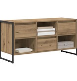 VidaXL TV-kast Ambachtelijk eiken 100 x 36 x 49,5 cm Bewerkt hout
