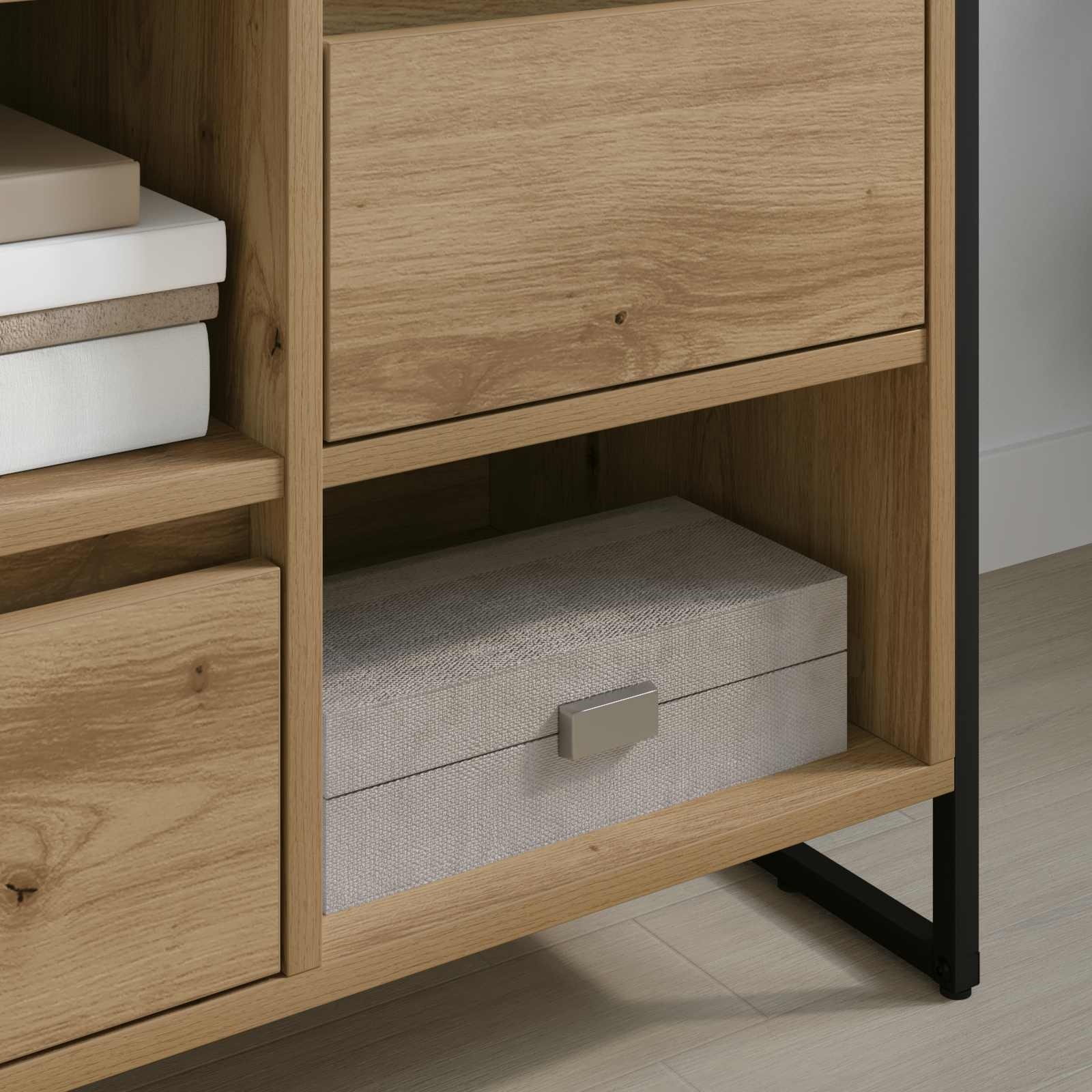 VidaXL TV-kast Ambachtelijk eiken 100 x 36 x 49,5 cm Bewerkt hout