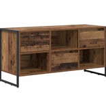 VidaXL TV-kast met lade Oud Hout 100 x 36 x 49,5 cm Bewerkt hout