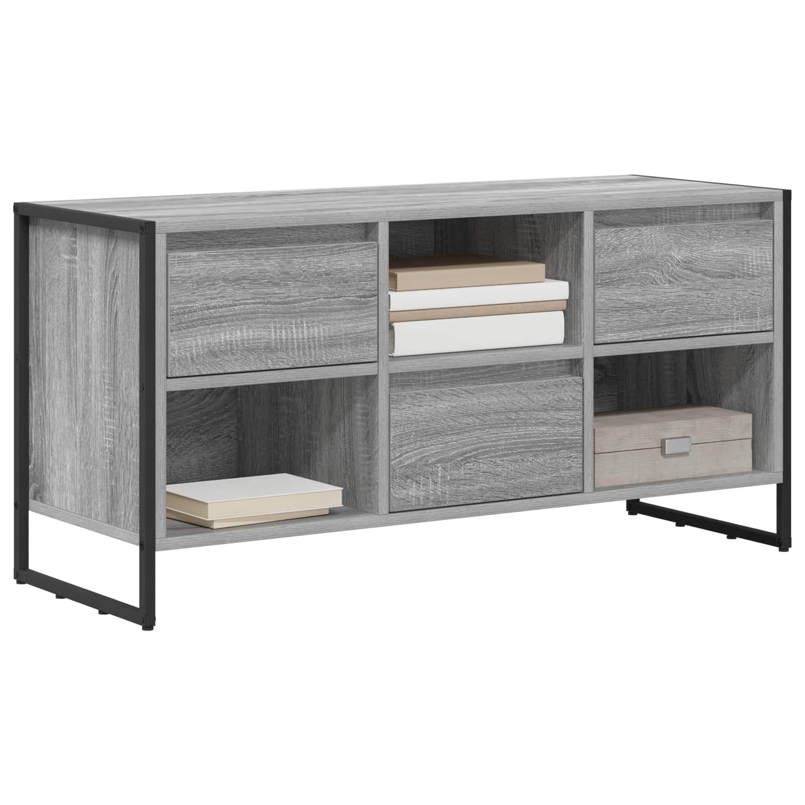 VidaXL TV-kast met lade Grijs Sonoma 100 x 36 x 49,5 cm Bewerkt hout