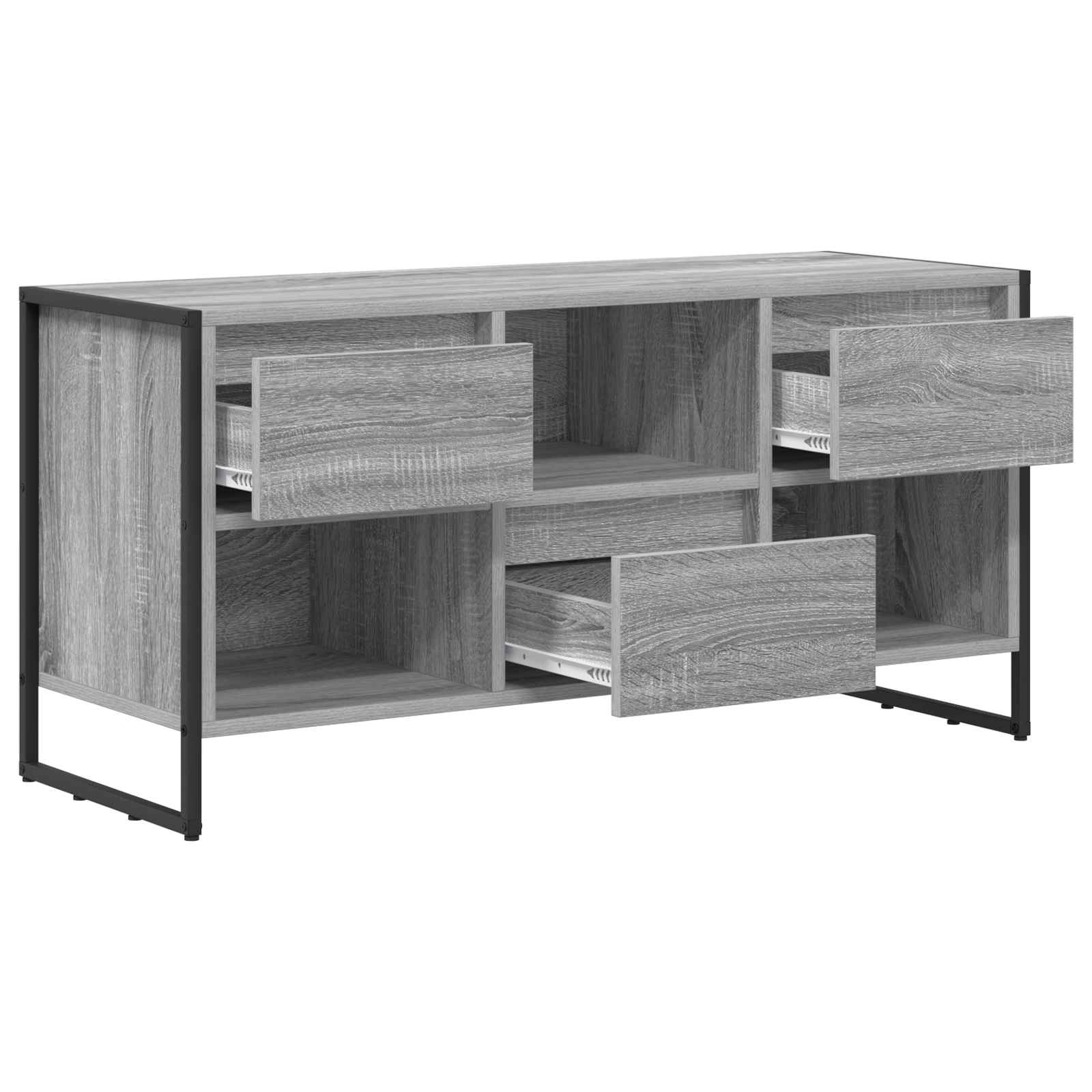VidaXL TV-kast met lade Grijs Sonoma 100 x 36 x 49,5 cm Bewerkt hout