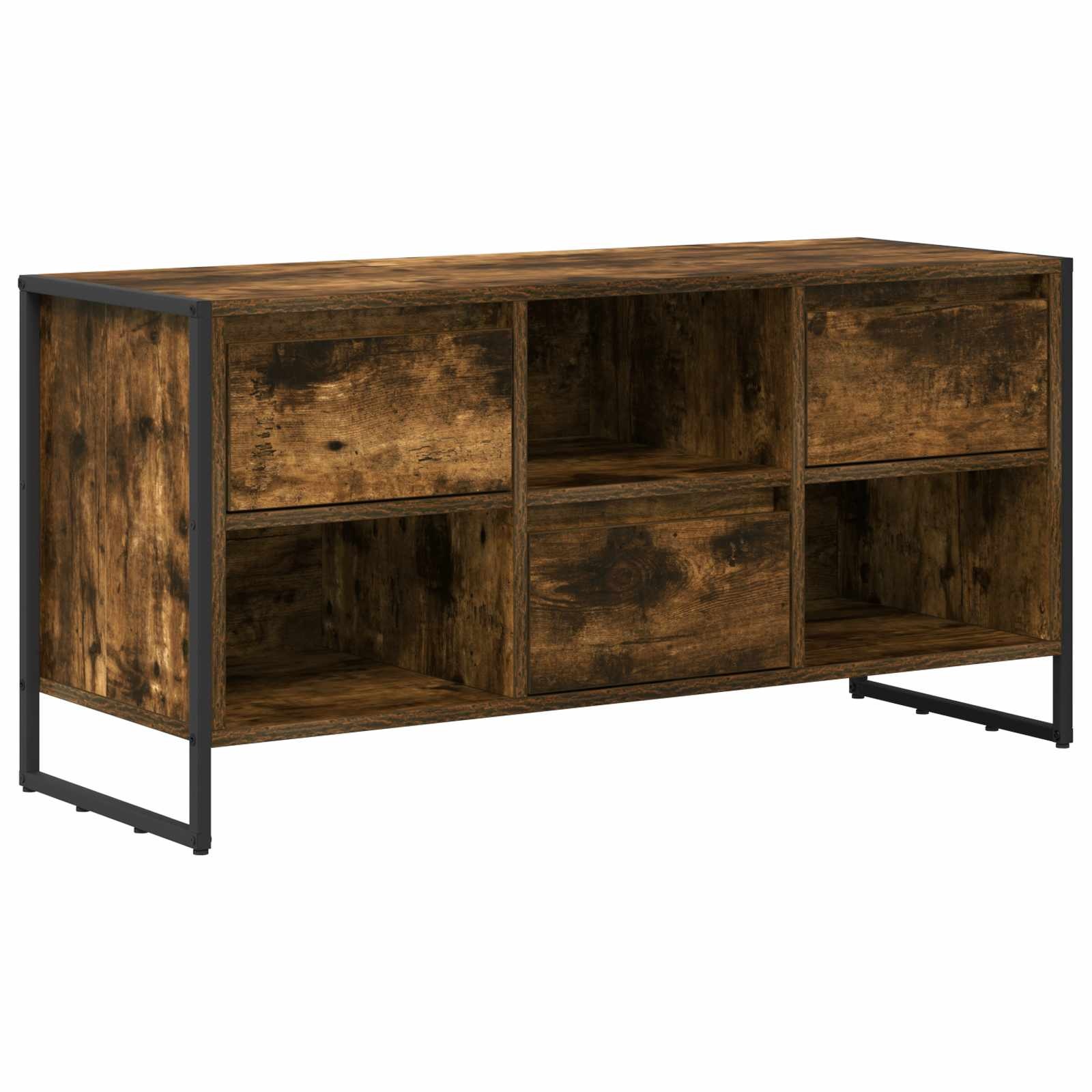 VidaXL TV-kast met lade Rook Eik 100 x 36 x 49,5 cm Bewerkt hout