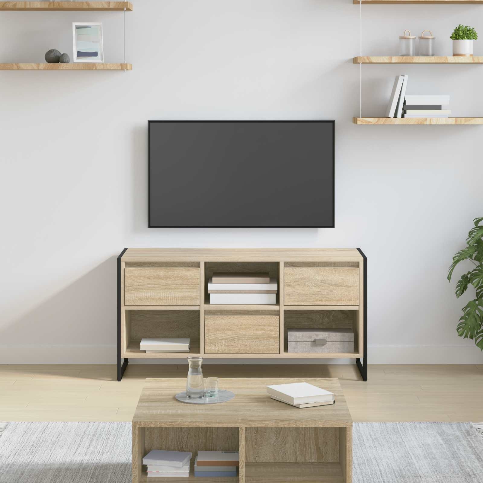 VidaXL TV-kast met lade Sonoma 100 x 36 x 49,5 cm Bewerkt hout