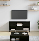 VidaXL TV-kast met lade Zwart Eiken 100 x 36 x 49,5 cm Bewerkt hout