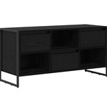 VidaXL TV-kast met lade Zwart Eiken 100 x 36 x 49,5 cm Bewerkt hout