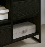 VidaXL TV-kast met lade Zwart Eiken 100 x 36 x 49,5 cm Bewerkt hout